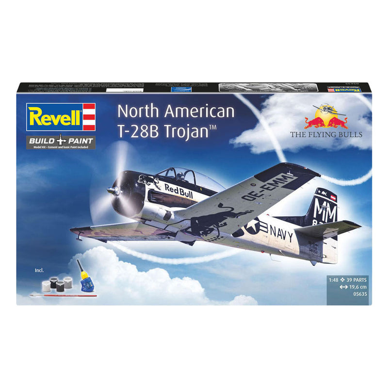 Load image into Gallery viewer, Revell modelbouwpakket - gift set t-28b trojan: flying bulls 25th anniv. 1:48
