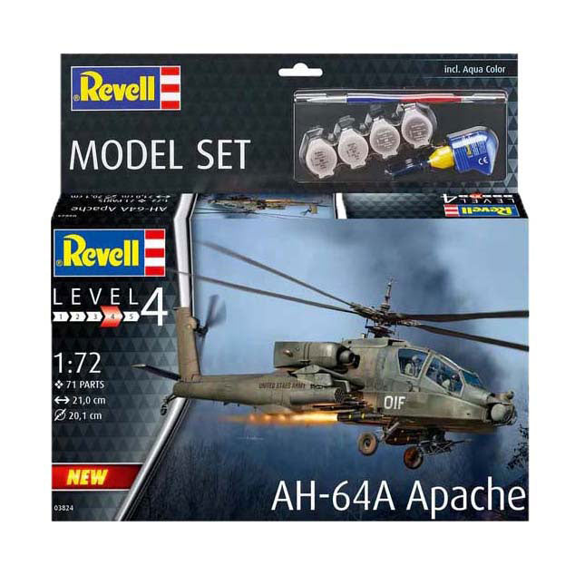 Load image into Gallery viewer, Revell modelbouwpakket - ah-64a apache 1:72 - 71dlg. - incl. basiskleuren verf
