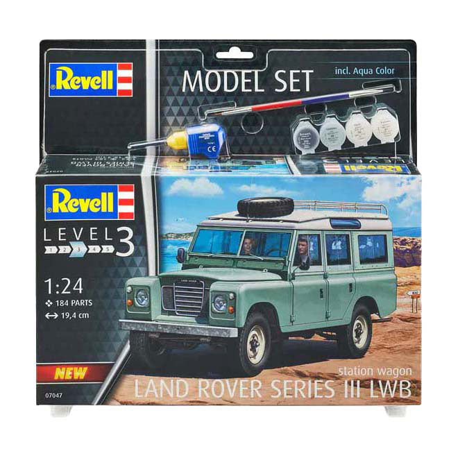 Afbeelding laden in galerijviewer, Revell modelbouwpakket auto - 67047 land rover series iii lwb station wagon - britse klassieke auto - model set plastic - 1:24 - modelbouw
