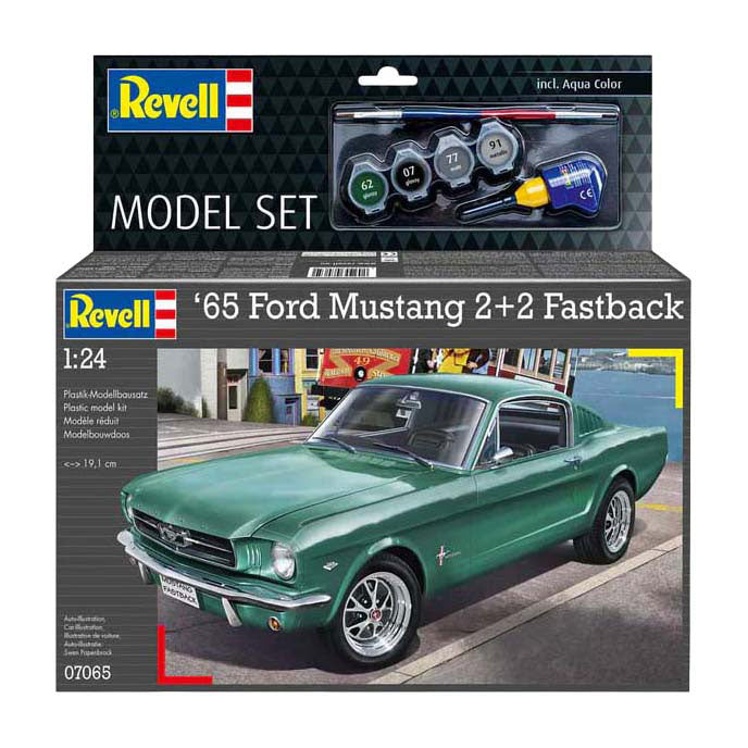 Load image into Gallery viewer, Revell modelbouwpakket - 1965 ford mustang 2+2 fastback 1:24 - 82dlg. - incl. basiskleuren verf
