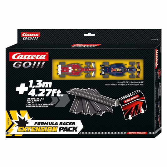 Carrera go!!! formule 1 uitbreidingsset 1:43 - m. verstappen, no.1 vs. l. hamilton, no. 44