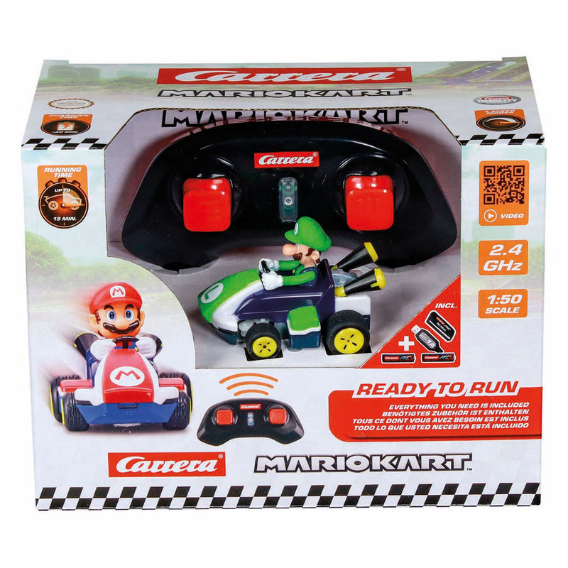 Load image into Gallery viewer, Carrera mini rc 2,4ghz mario kart luigi - 1:50
