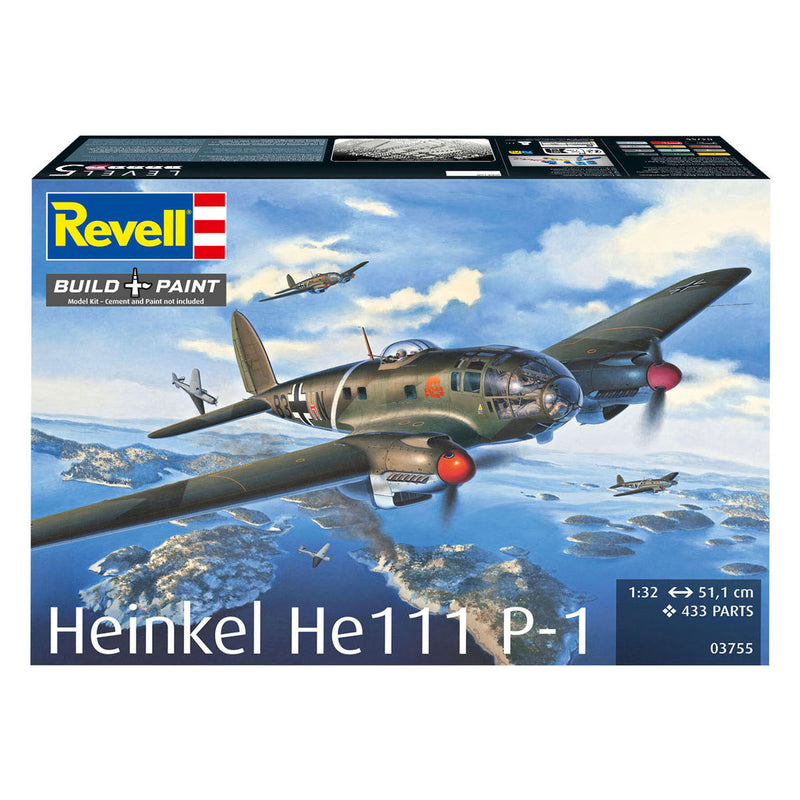 Chargez l'image dans la visionneuse de la galerie, Revell modelbouwpakket heinkel he 111p-1 1:32 - 433dlg.
