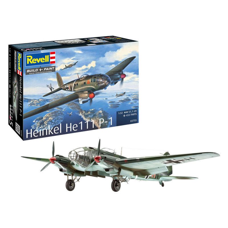 Chargez l'image dans la visionneuse de la galerie, Revell modelbouwpakket heinkel he 111p-1 1:32 - 433dlg.
