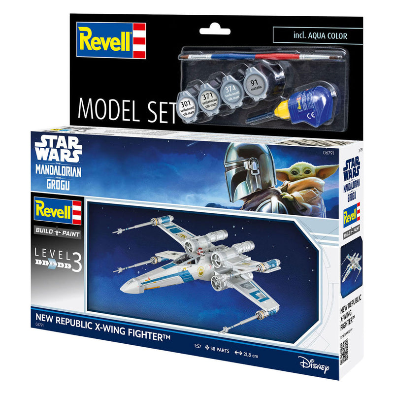 Load image into Gallery viewer, Revell modelbouwpakket the mandalorian and grogu new republic x-wing fighter 1:57 - 38dlg.
