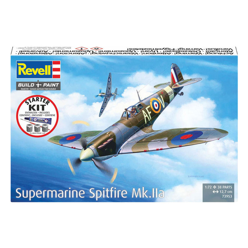 Afbeelding laden in galerijviewer, Revell modelbouwpakket starter kit spitfire mk.iia 1:72 - 38dlg.
