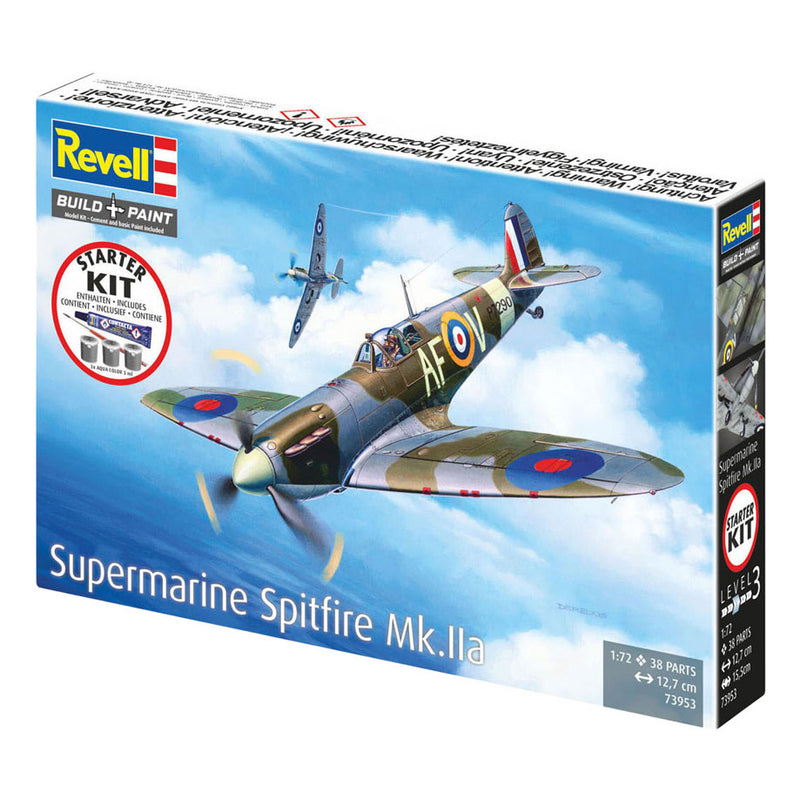 Afbeelding laden in galerijviewer, Revell modelbouwpakket starter kit spitfire mk.iia 1:72 - 38dlg.

