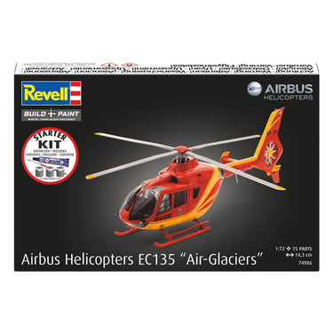 Revell modelbouwpakket starter kit airbus helicopters ec135 air-glaciers 1:72 - 75dlg.