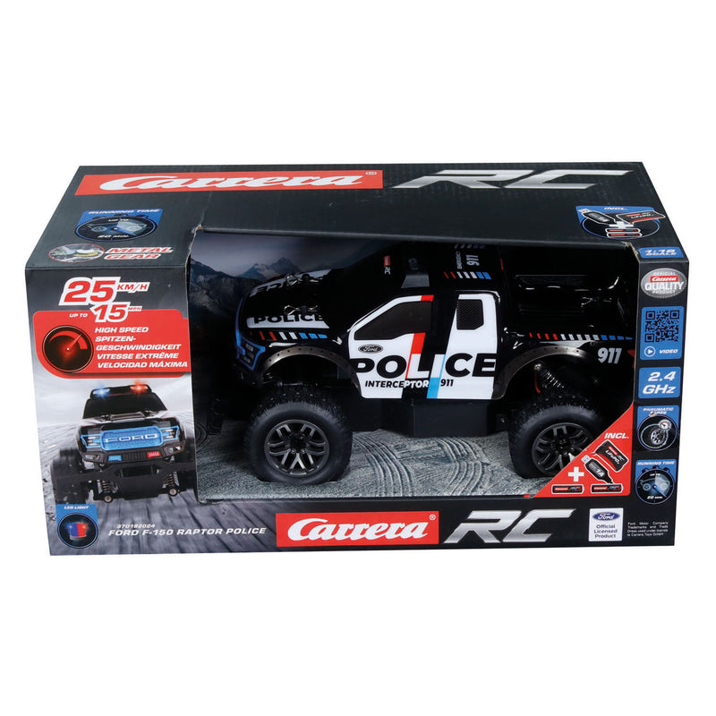 Load image into Gallery viewer, Carrera rc 2,4ghz ford f-150 raptor police - 1:18
