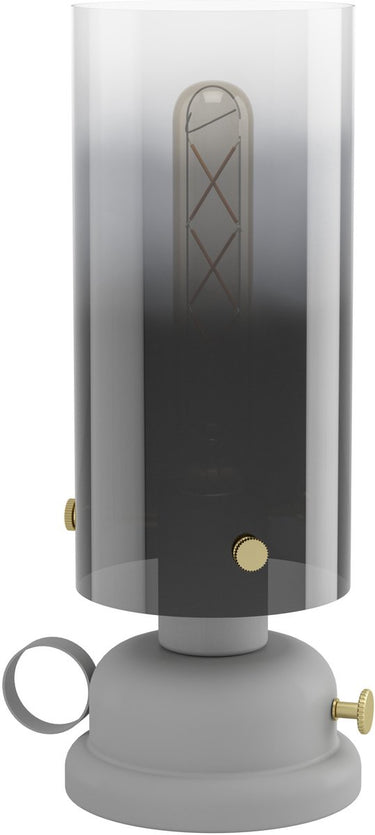 Eglo gargrave tafellamp - e27 - 31,5 cm - zwart|grijs|goud - glas