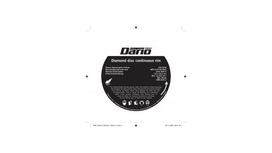 Dario tools diamantslijpschijf vol.r. 125mm