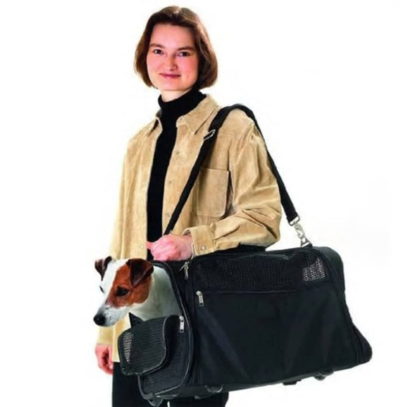 Load image into Gallery viewer, FLAMINGO FLAMINGO Huisdierendraagtas Trolley Norton 54x25,5x36,5 cm zwart

