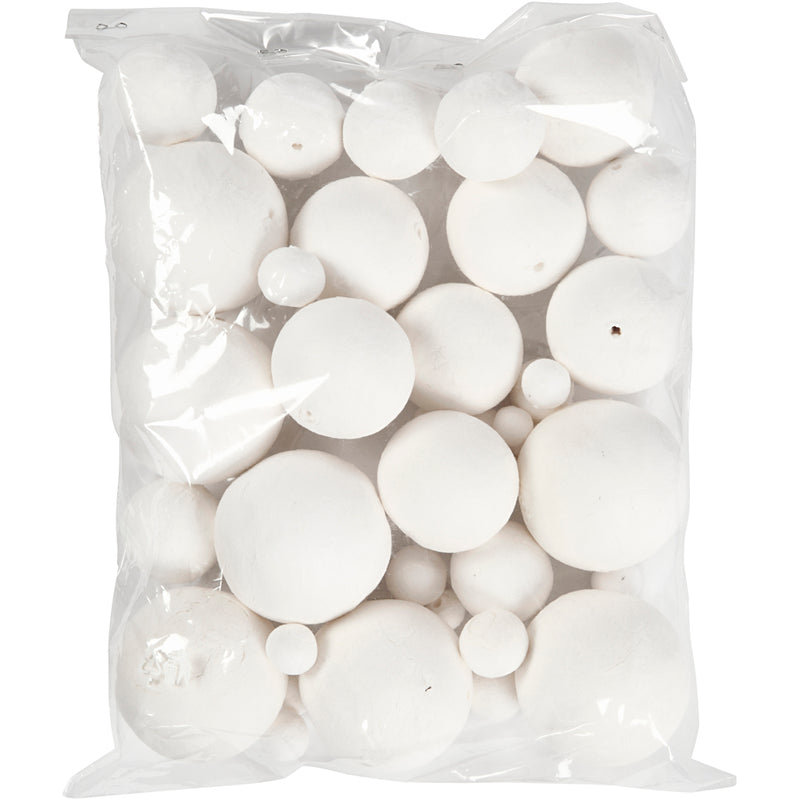 Load image into Gallery viewer, Creativ company https: www.cchobby.nl ballen-d-12-15-20-30-40-50-mm-wit-42-stuk-1-doos
