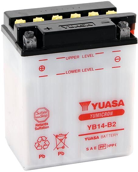 Yuasa batterij yb14-b2 battery yb14-b2 standard without sp