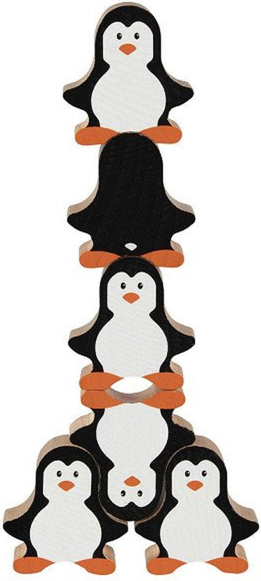 Goki houten stapelspel pinguin