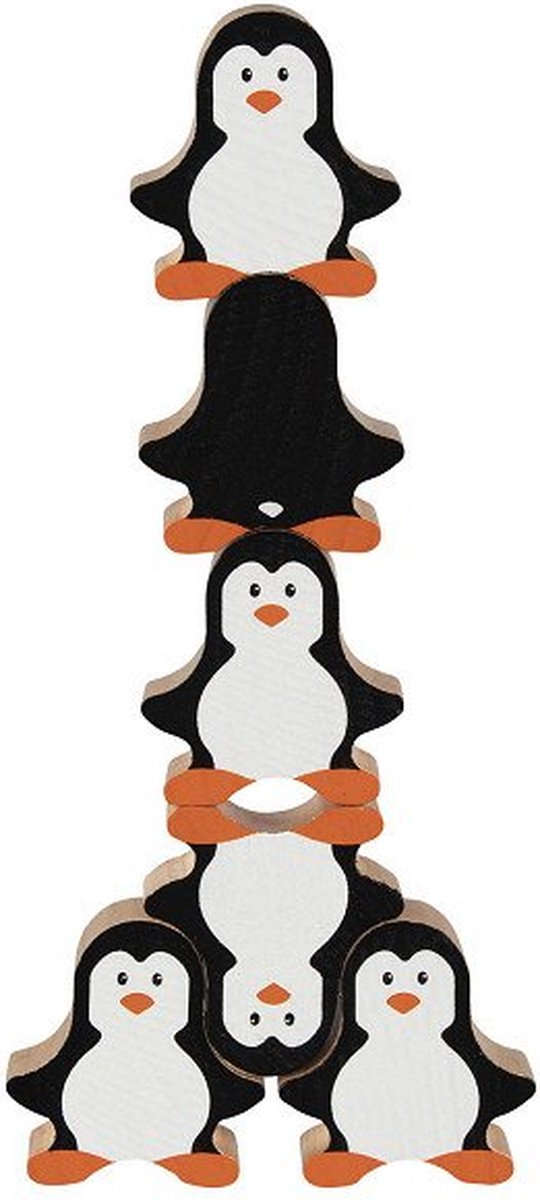 Afbeelding laden in galerijviewer, Goki houten stapelspel pinguin
