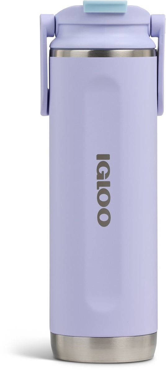 Igloo - flip ‘n’ sip - drinkfles - drinkbeker - lila -475ml- thermosfles