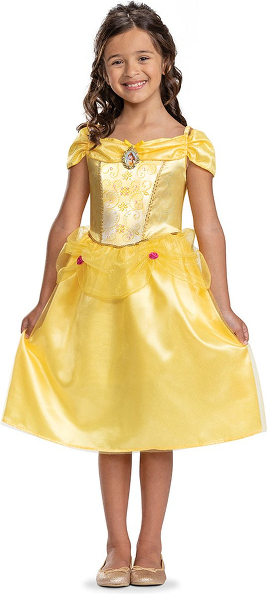 Disguise disney prinses - beauty the beast, belle jurk classic, maat m (7-8 jaar), meisjes