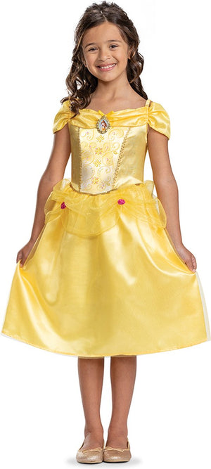 Disguise disney prinses - beauty the beast, belle jurk classic, maat xs (3t-4t jaar), meisjes