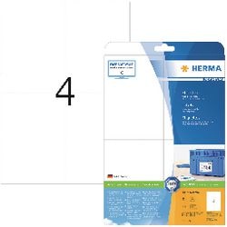Herma prem. etiketten w. 105x148 25 vel din a4 100 stuks 5063