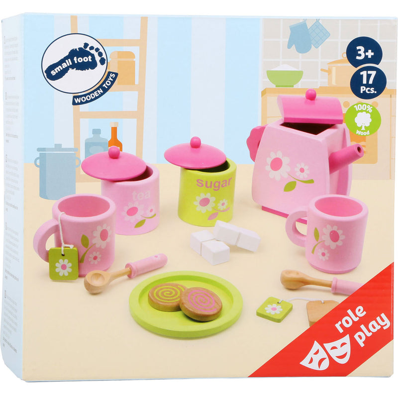 ギャラリービューアに画像をロードする, Small foot - houten theeservies, 17dlg.
