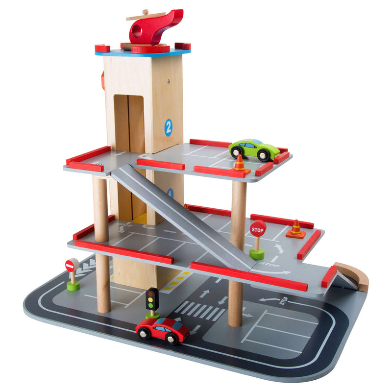 Load image into Gallery viewer, Small foot - houten parkeergarage met accessoires
