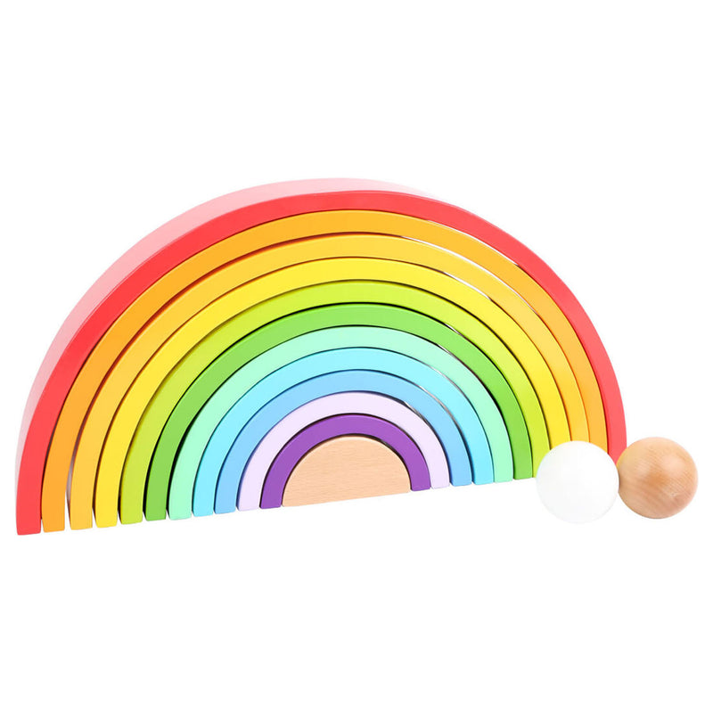 Load image into Gallery viewer, Small foot - houten bouwblokken regenboog xl, 14dlg.
