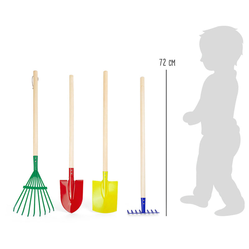 Afbeelding laden in galerijviewer, Small foot - houten kinder tuingereedschap, 4dlg.
