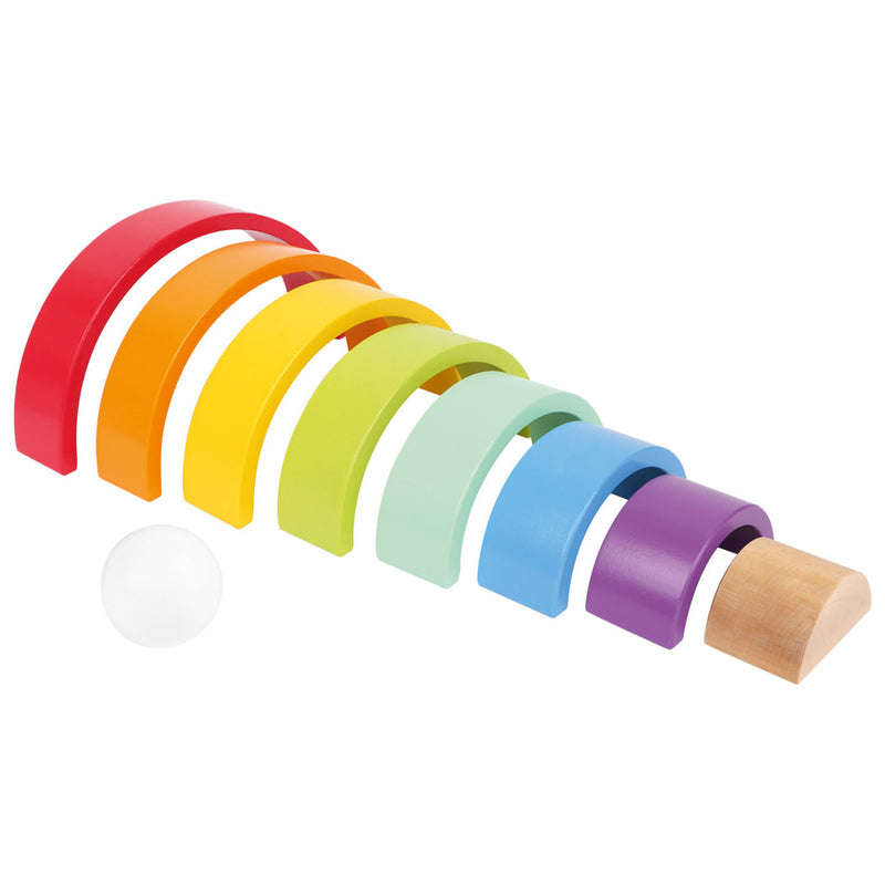 Afbeelding laden in galerijviewer, Small foot - houten bouwblokken regenboog, 9dlg.
