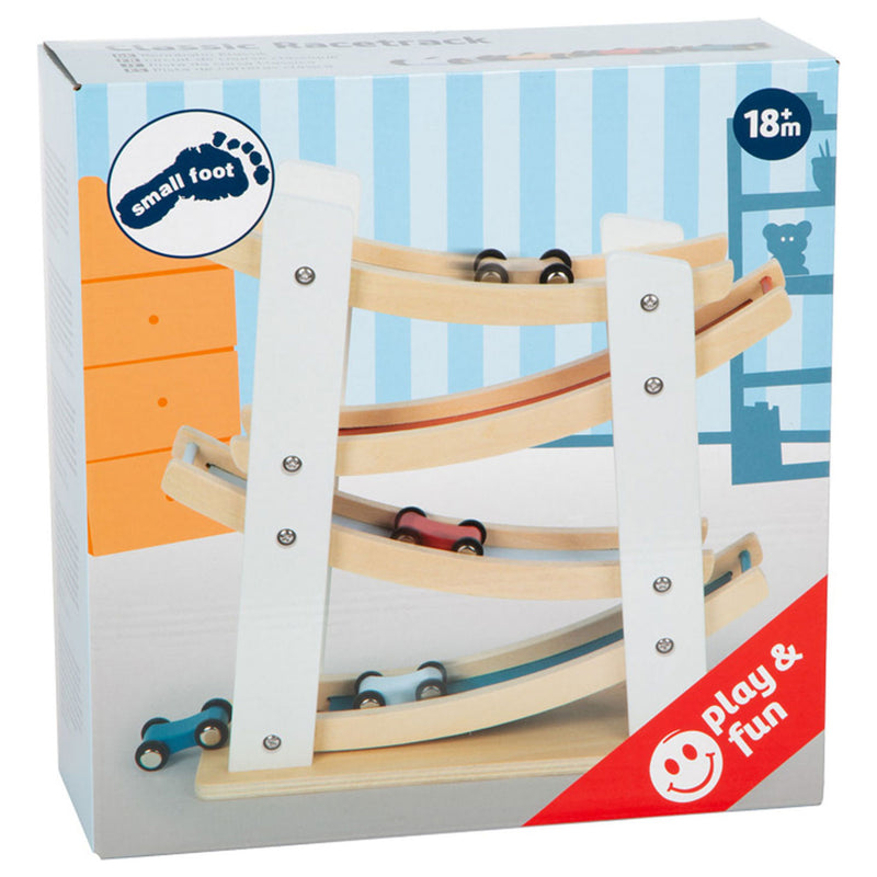 Laden Sie das Bild in Galerie -Viewer, Small foot - houten autobaan met 4 auto's
