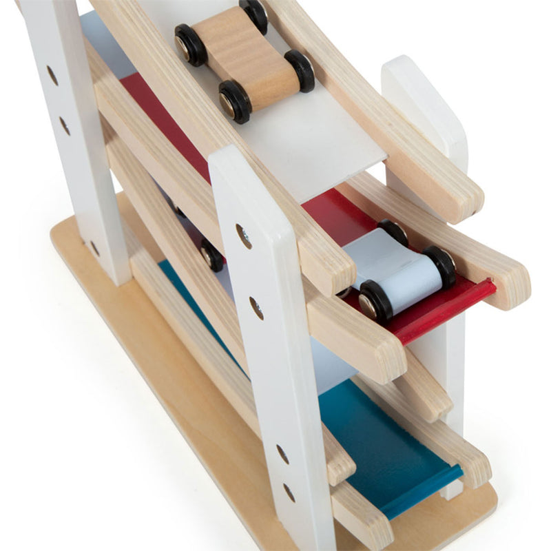 Load image into Gallery viewer, Small foot - houten autobaan met 4 auto's
