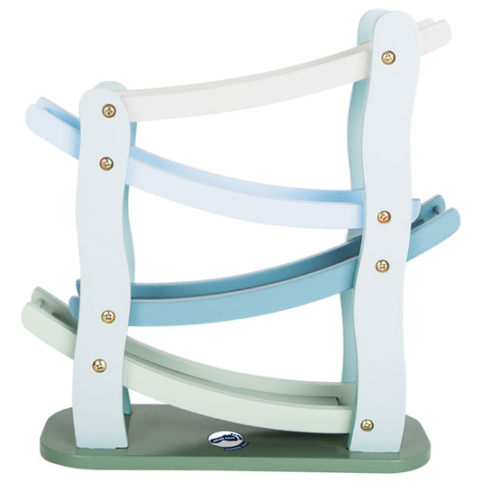 Small foot - houten autobaan blauw met 4 auto's