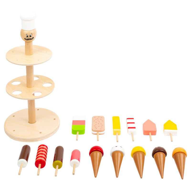 Afbeelding laden in galerijviewer, Small foot - houten luigi ijskraam, 16dlg.
