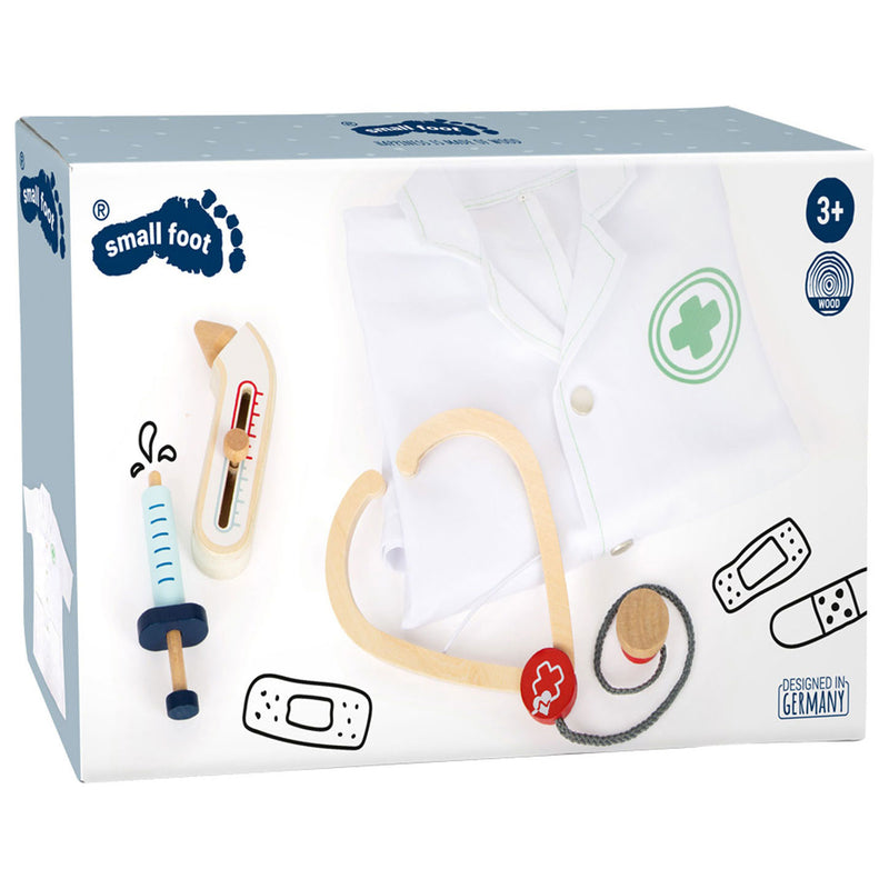 Load image into Gallery viewer, Small foot - dokterjas met houten accessoires, 4dlg.
