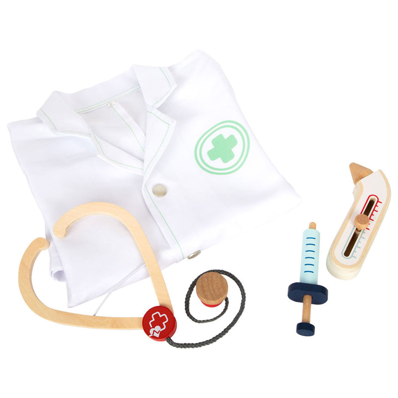 Load image into Gallery viewer, Small foot - dokterjas met houten accessoires, 4dlg.
