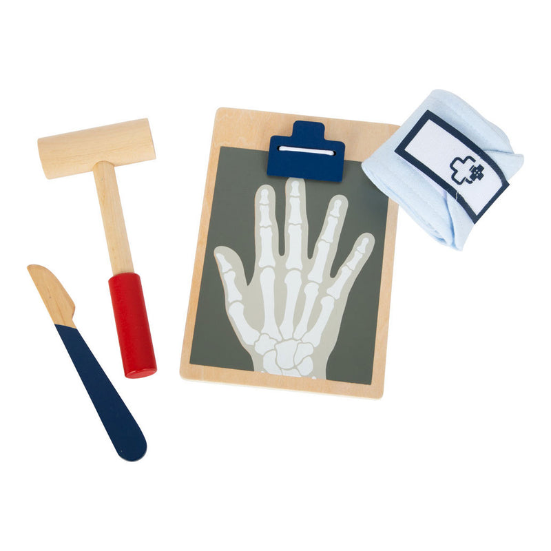 Load image into Gallery viewer, Small foot - dokterstas met houten dokter accessoires, 18dlg.
