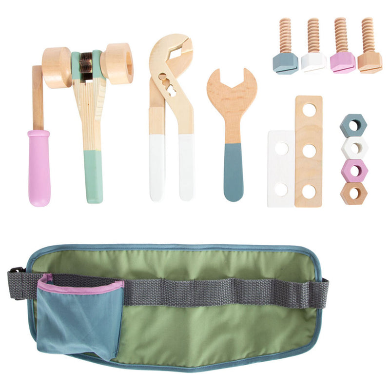 Load image into Gallery viewer, Small foot - gereedsschapsriem met houten gereedschap, 15dlg.
