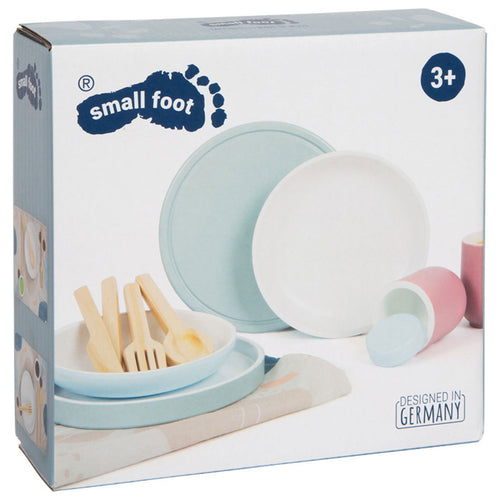 Small foot - houten bestekset met placemats, 18dlg.