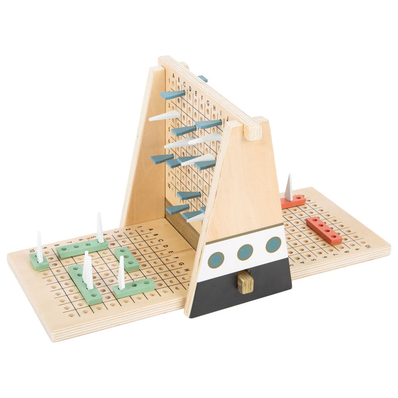 Afbeelding laden in galerijviewer, Small foot - houten strategie spel slag om de schepen
