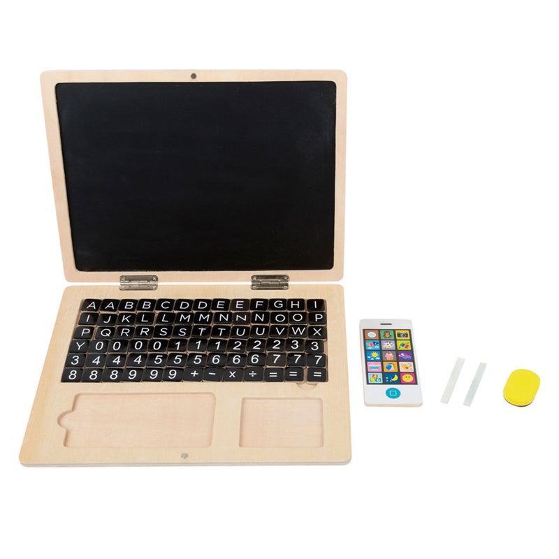 Load image into Gallery viewer, Small foot - houten laptop met magneetbord
