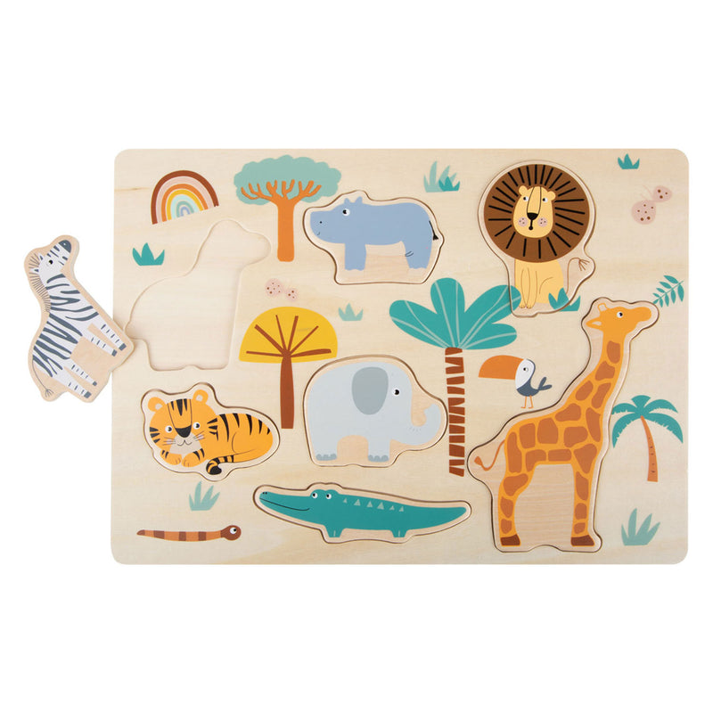 Afbeelding laden in galerijviewer, Small foot - houten puzzel safari
