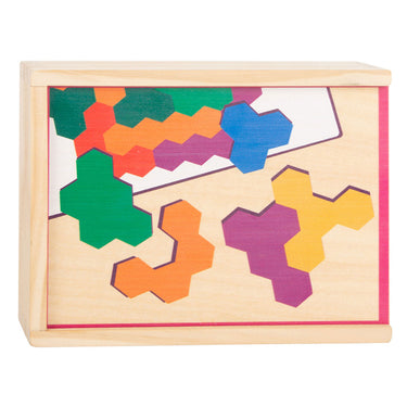 Small foot - houten vormenpuzzel hexagon