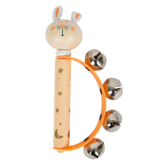 Small foot - houten baby tamboerijn dier pastel