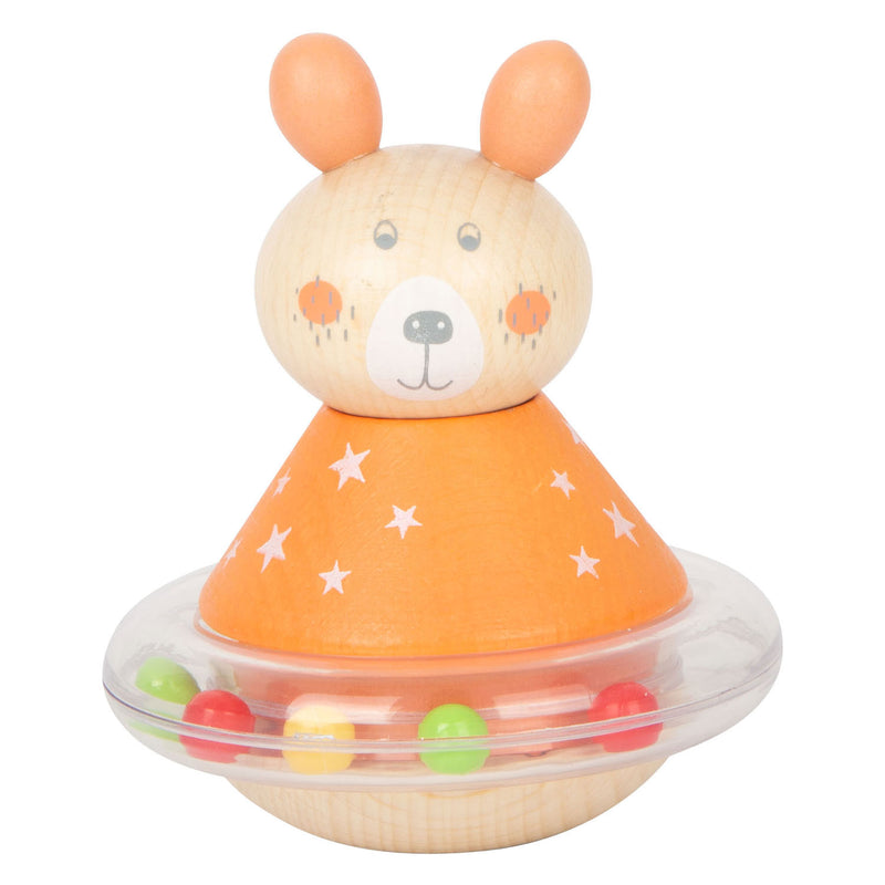 Load image into Gallery viewer, Small foot - houten tuimelaar rammelaar beer, per stuk
