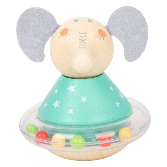 Small foot - houten tuimelaar rammelaar beer, per stuk