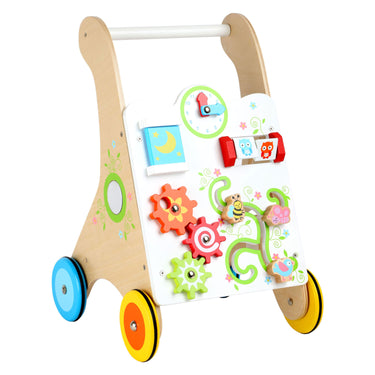 Small foot - houten baby walker loopwagen kleurrijk