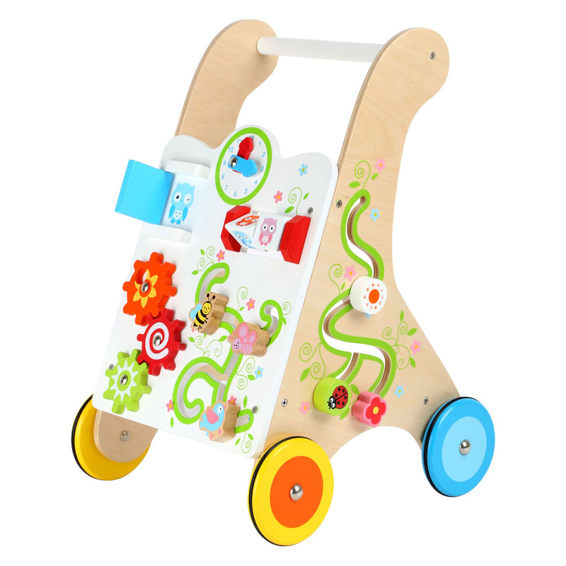 Load image into Gallery viewer, Small Foot Houten Baby Loopwagen Kleurrijk
