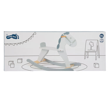Small foot - houten schommelpaard skandi wit