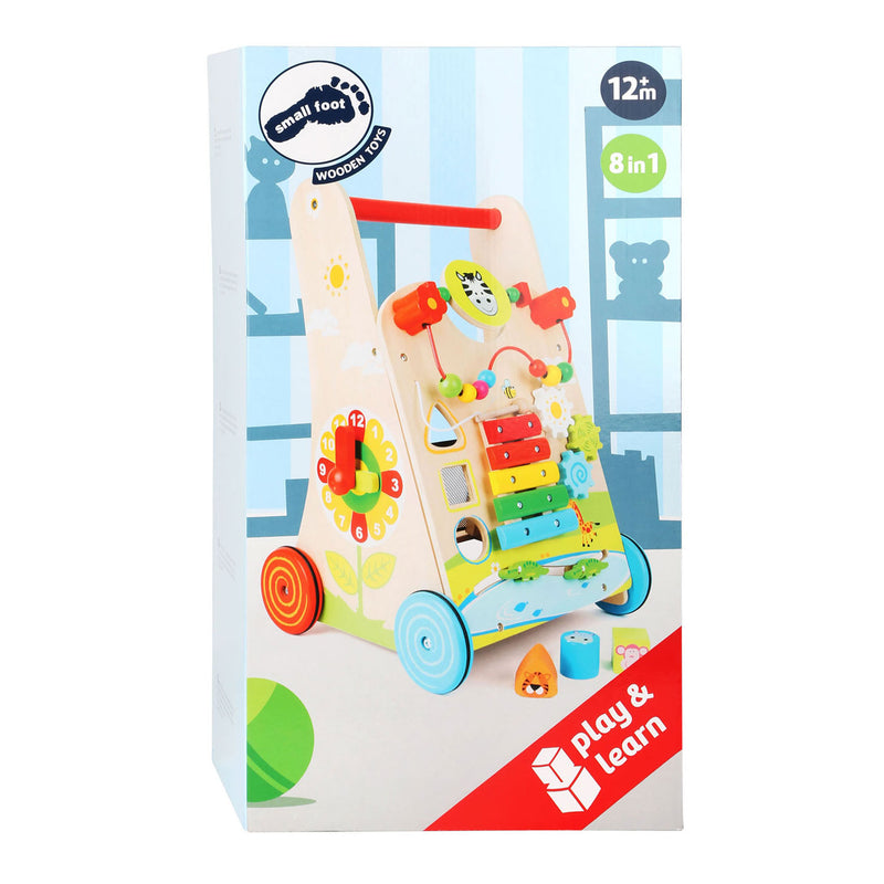 Load image into Gallery viewer, Small Foot Houten Baby Loopwagen Kleurrijk
