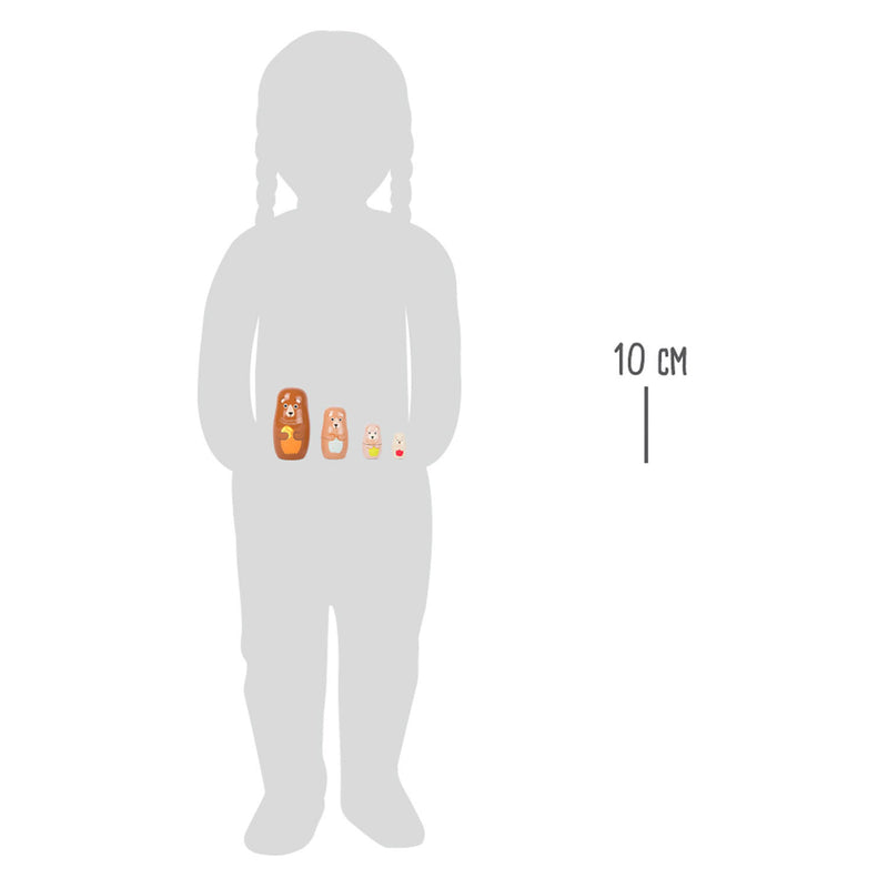 Load image into Gallery viewer, Small foot - houten matroesjka poppen beren familie
